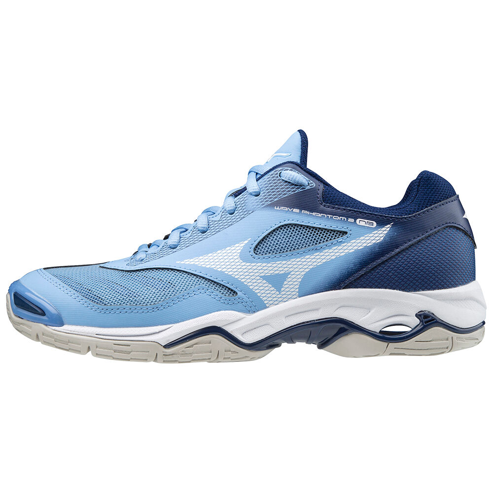 Womens Mizuno Wave Phantom 2 Nb Netball Shoes Blue/White Philippines (DNZXWF572)